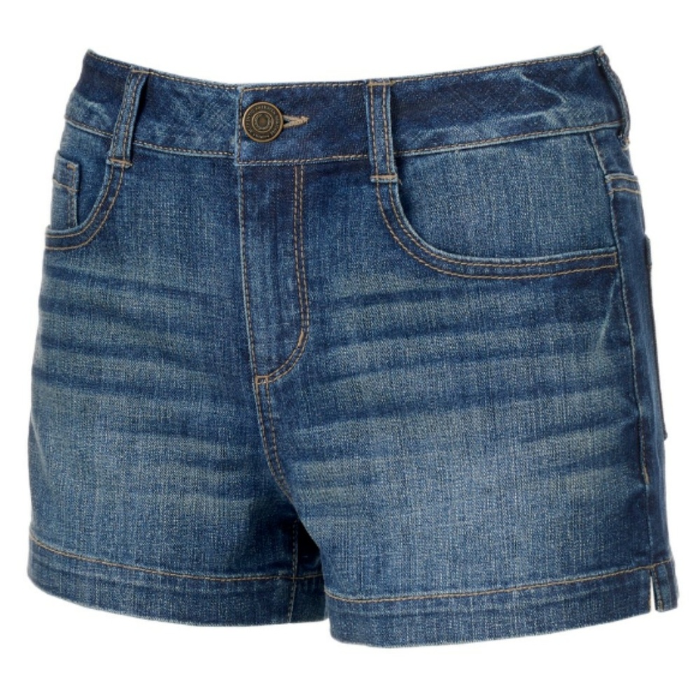 Junior's SO Faded jean shortie shorts